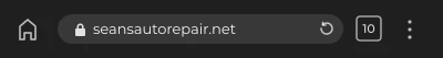 Browser address bar showing seansautorepair.net